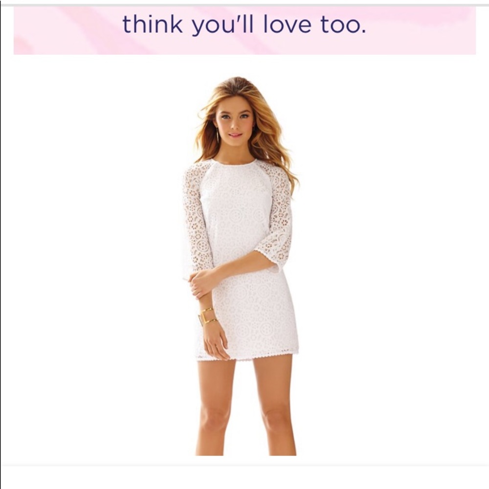 Beautiful Lilly Pulitzer lace dress✨ Perfect for Graduation or Engagement pics